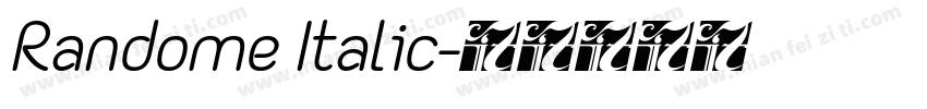 Randome Italic字体转换